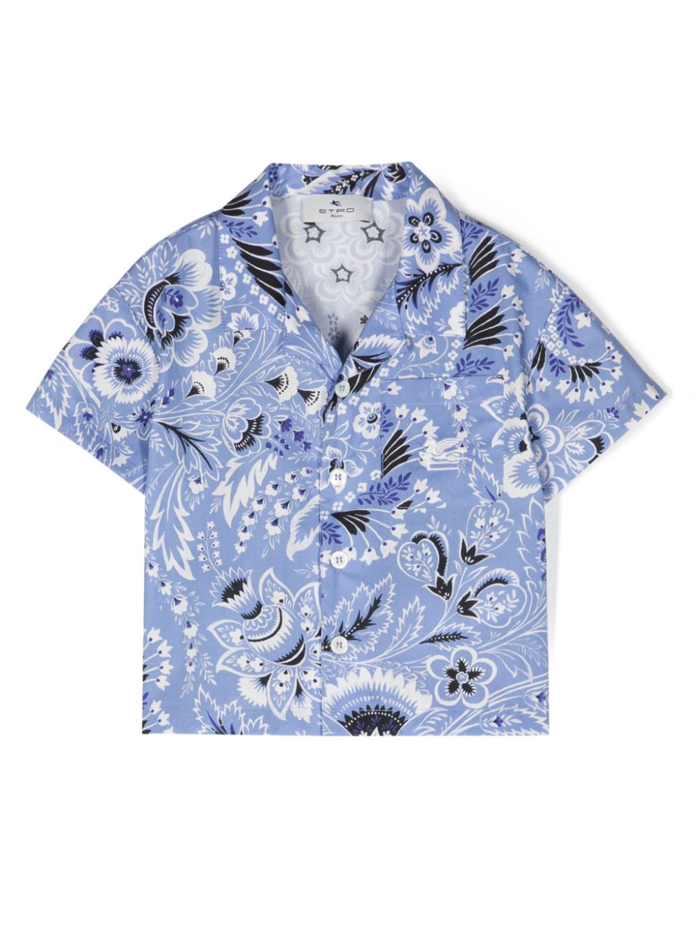 ETRO KIDS Hemd mit Blumen-Print - Blau von ETRO KIDS