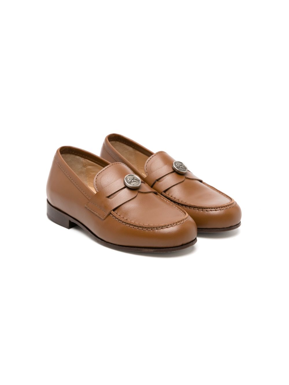 ETRO KIDS Loafer mit Pegaso-Schild - Braun von ETRO KIDS