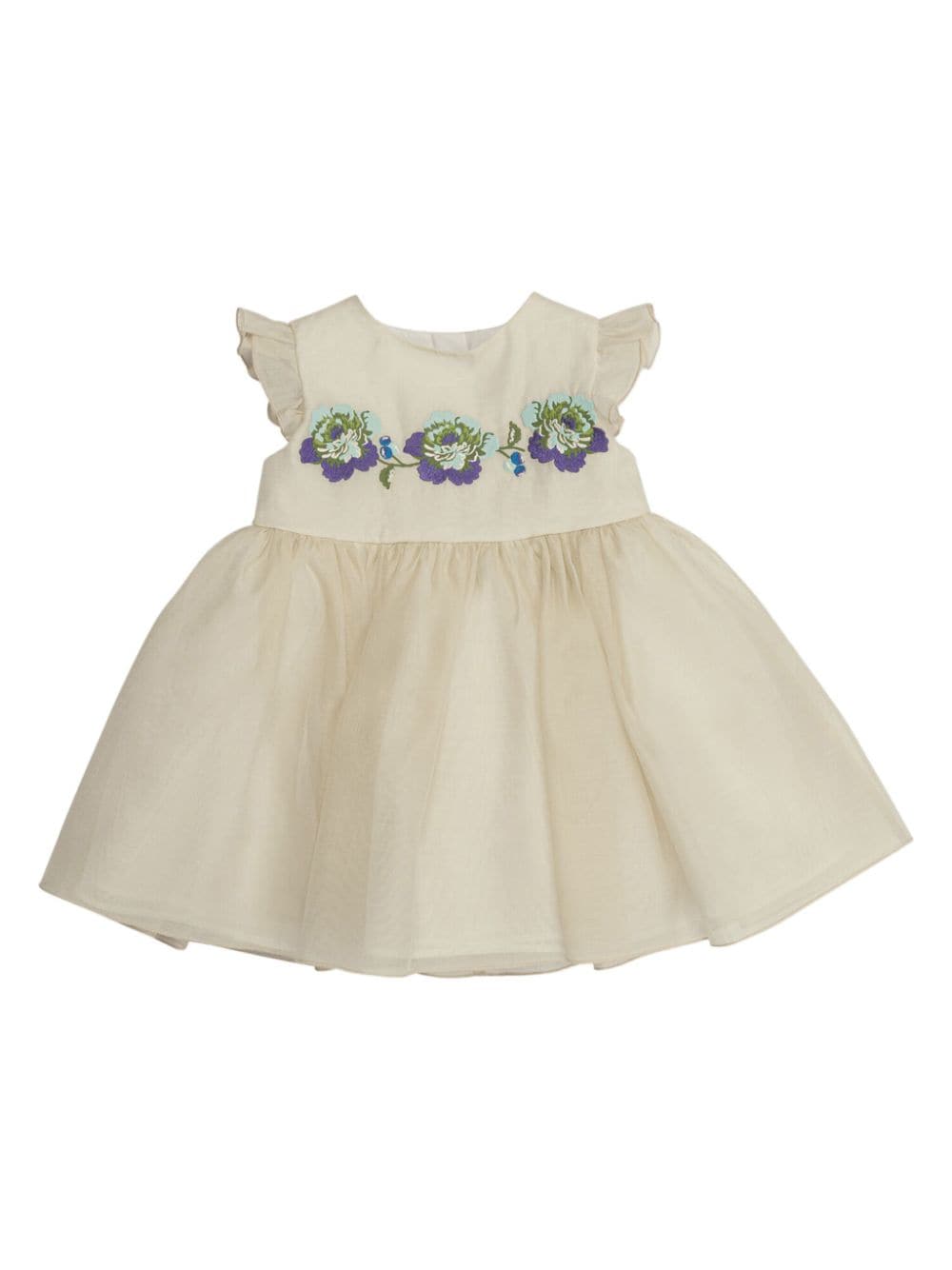 ETRO KIDS Organza-Kleid mit Blumenstickerei - Nude von ETRO KIDS