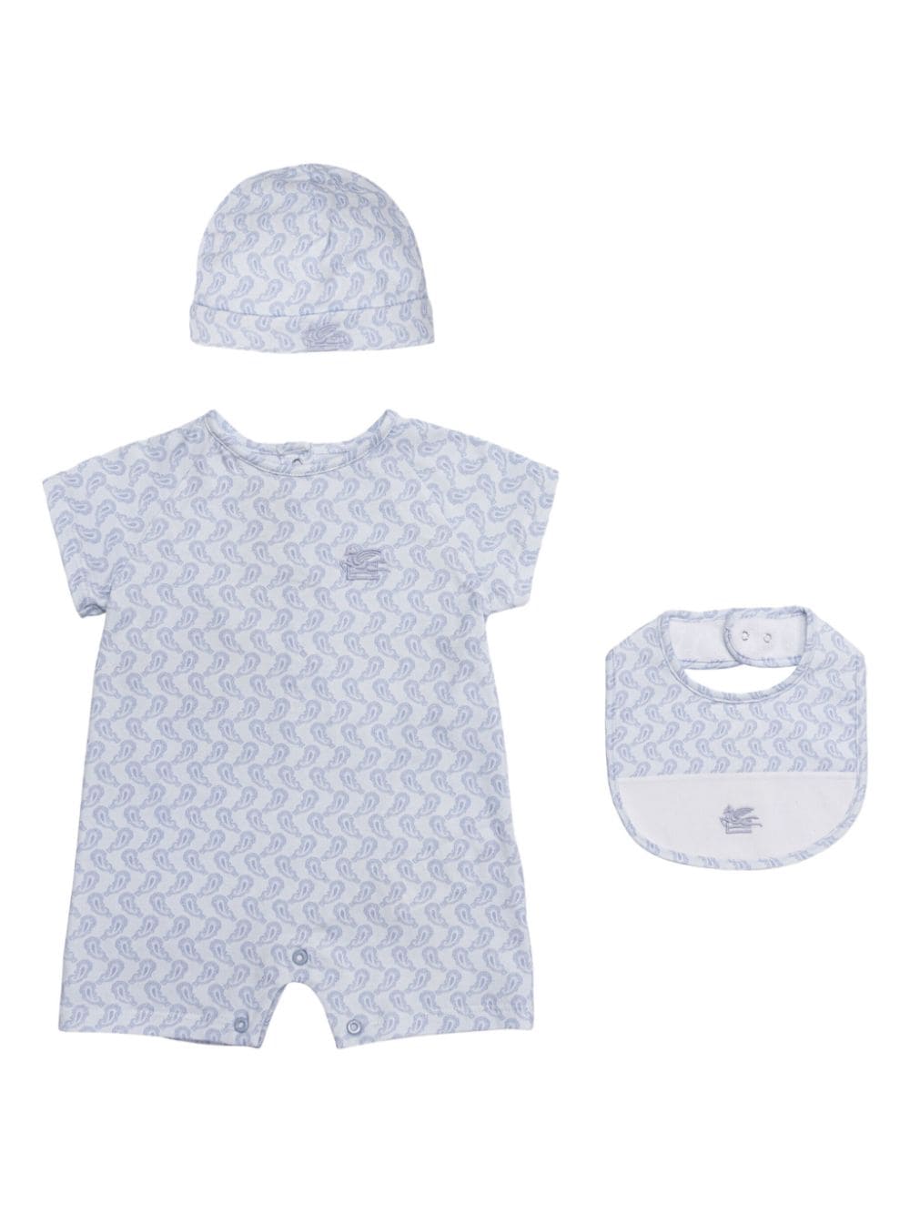 ETRO KIDS Jersey-Strampler mit Paisley-Print (3er-Set) - Blau von ETRO KIDS