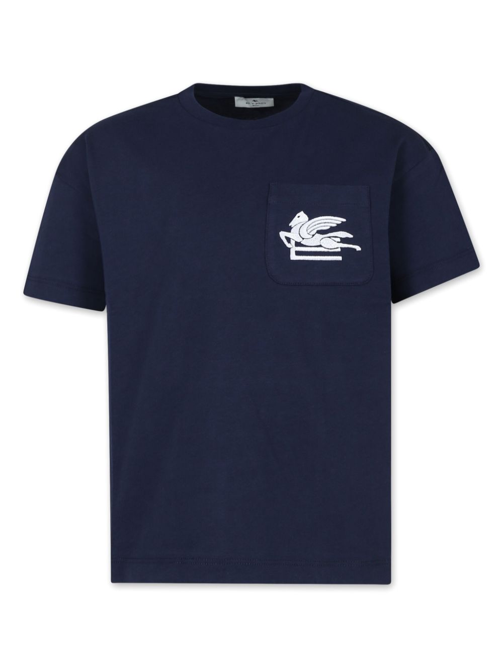 ETRO KIDS T-Shirt mit Pegaso-Stickerei - Blau von ETRO KIDS