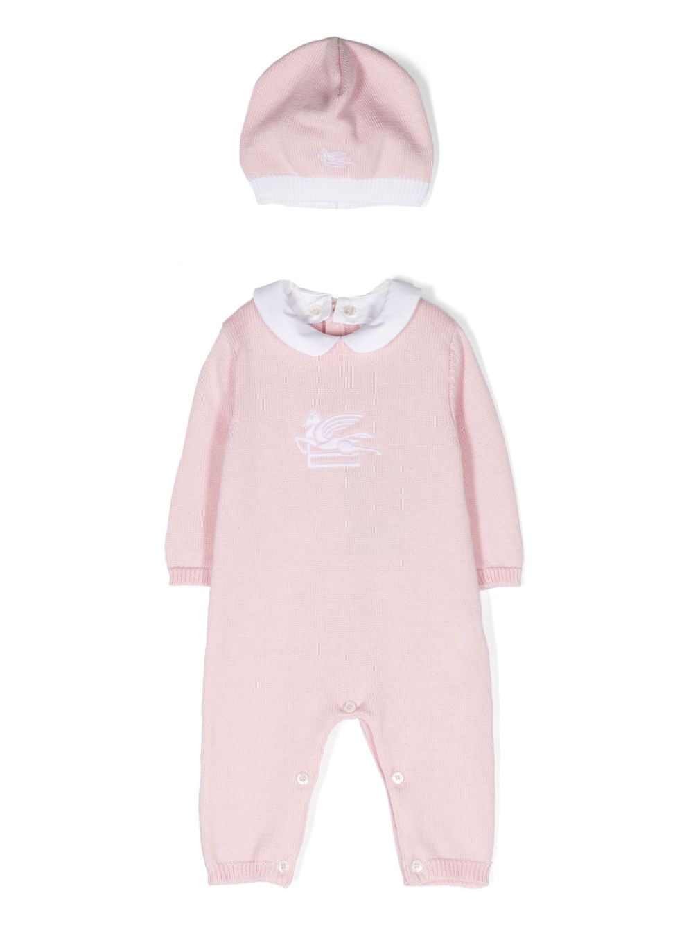 ETRO KIDS Strampler-Set mit Pegaso-Stickerei - Rosa von ETRO KIDS