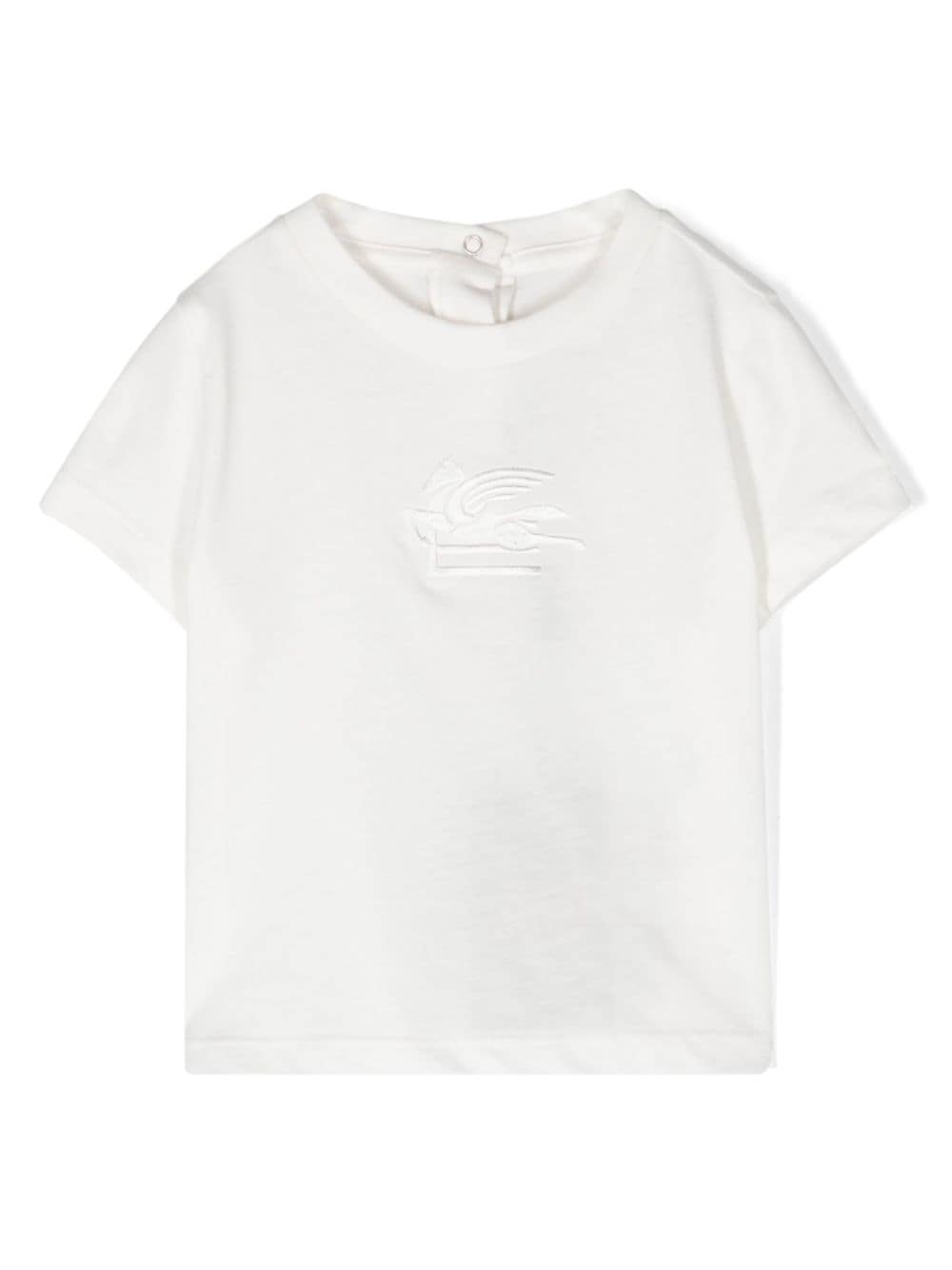 ETRO KIDS T-Shirt mit Pegaso-Stickerei - Weiß von ETRO KIDS