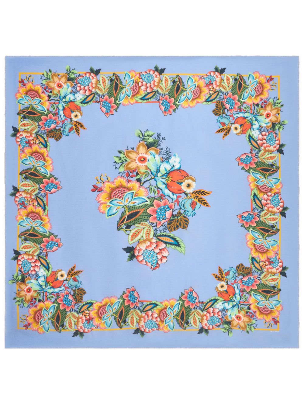 ETRO Bandana Schal mit Bouquet-Jacquardmuster - Blau von ETRO