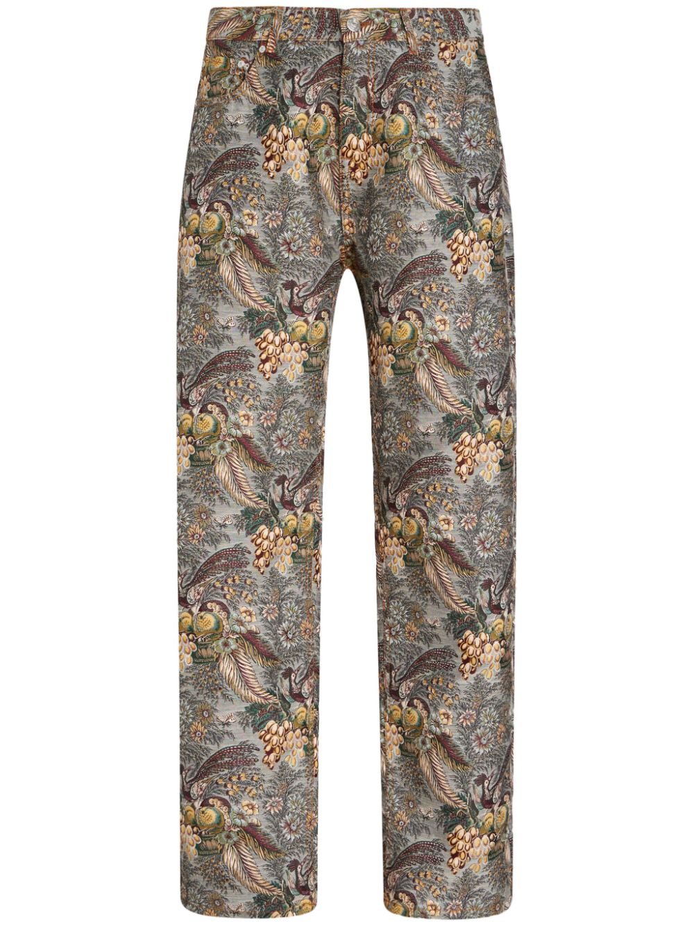 ETRO Gerade Jeans mit Blumen-Jacquardmuster - Nude von ETRO