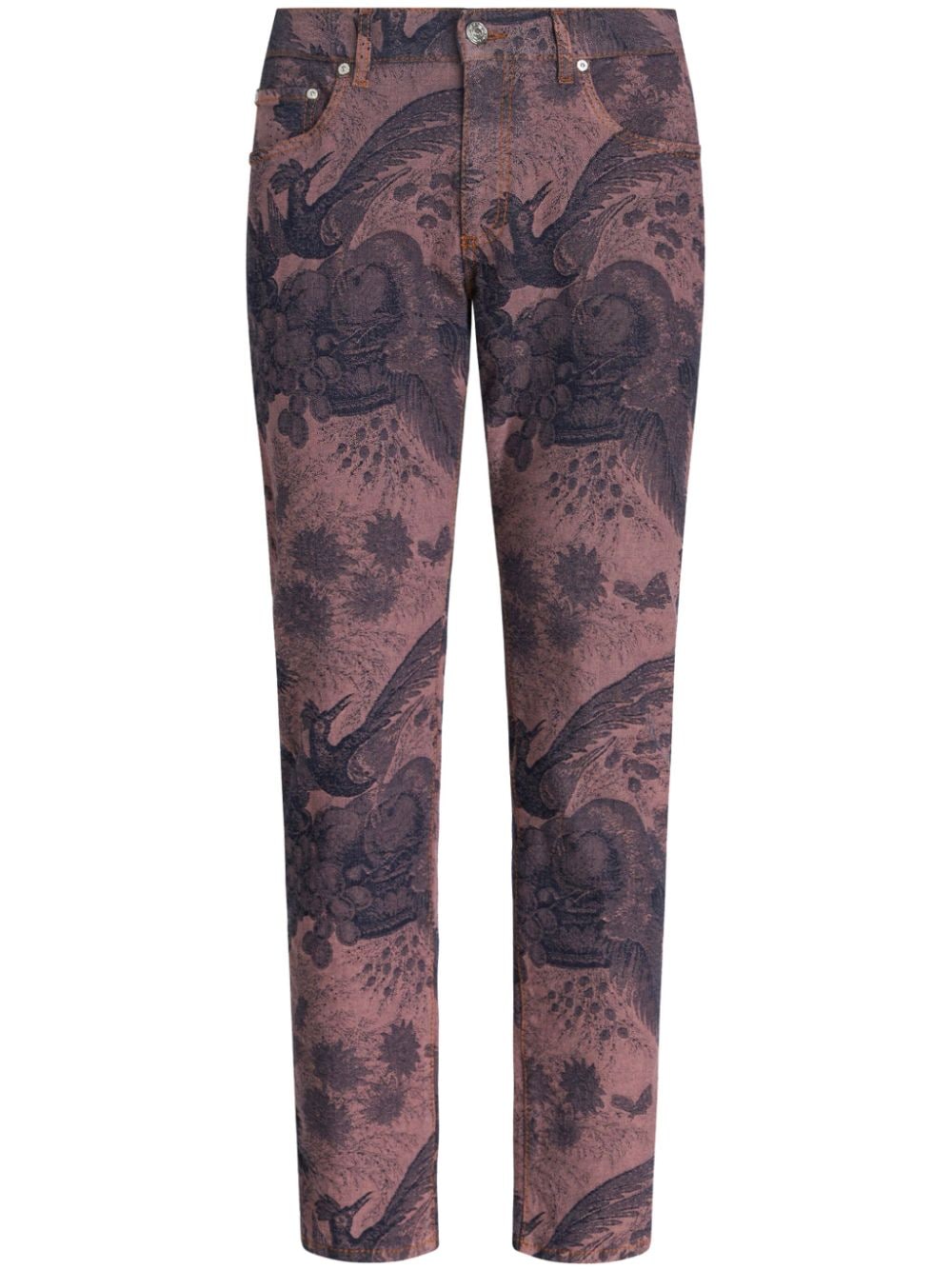 ETRO Gerade Jeans mit Jacquardmuster - Rosa von ETRO