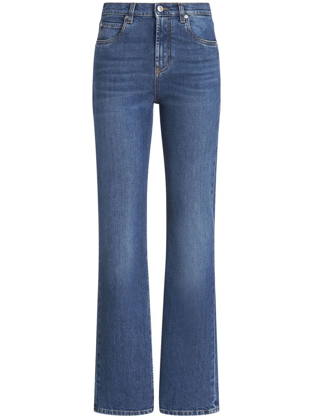 ETRO Gerade Jeans mit Logo-Applikation - Blau von ETRO