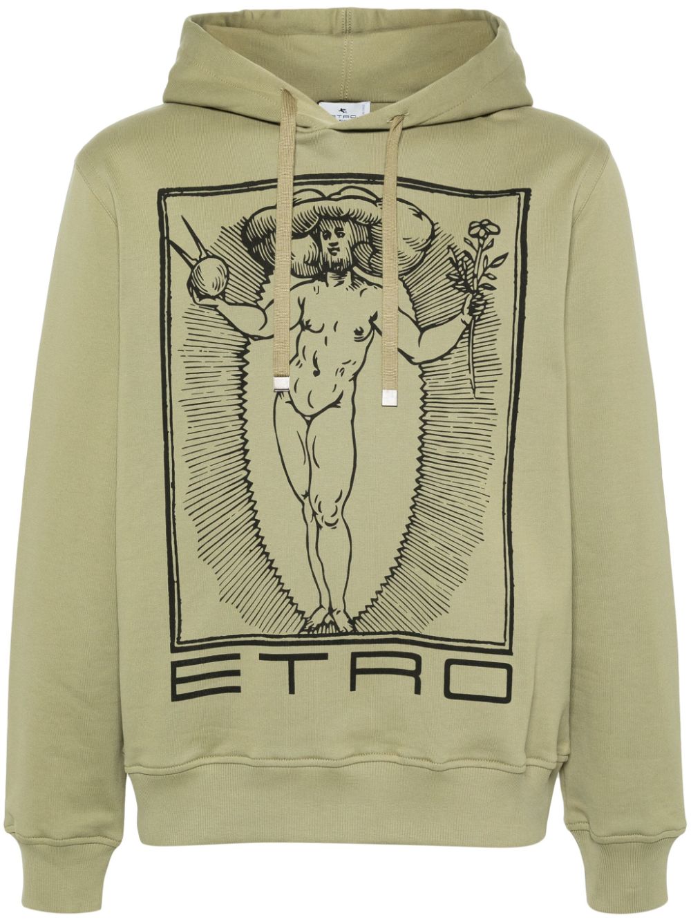 ETRO Hoodie mit Logo-Print - Grün von ETRO