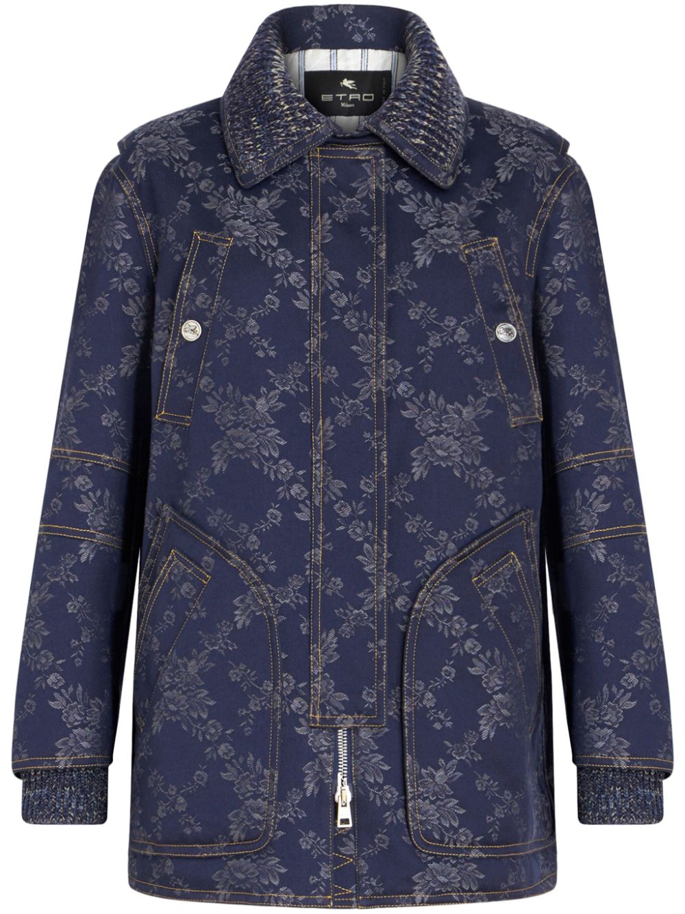 ETRO Jacquard-Jeansjacke - Blau von ETRO