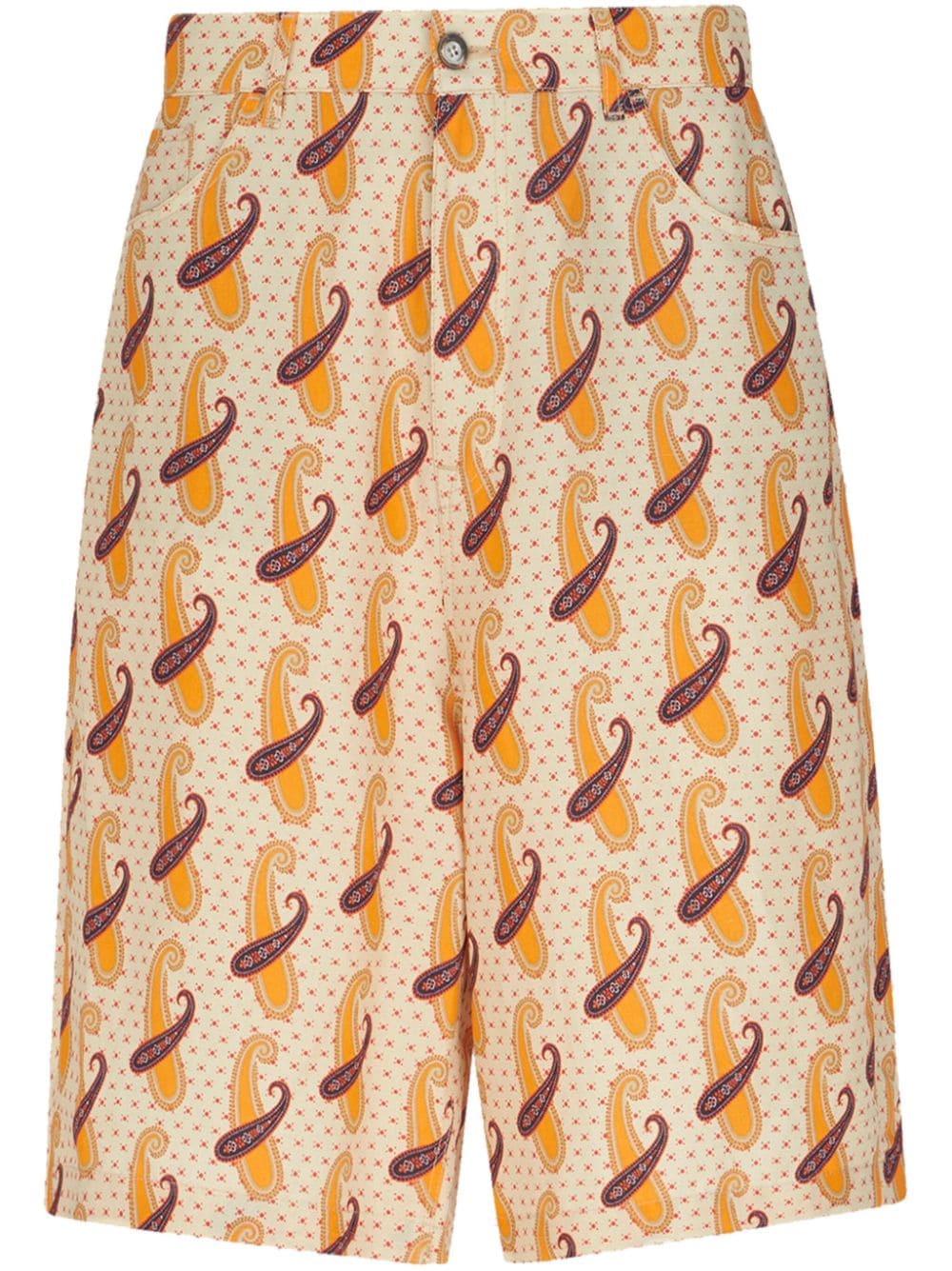 ETRO Leinen-Bermudas mit Paisley-Print - Nude von ETRO