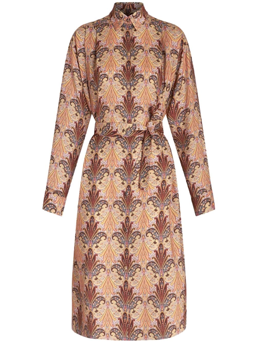 ETRO Midikleid mit Paisley-Print - Nude von ETRO