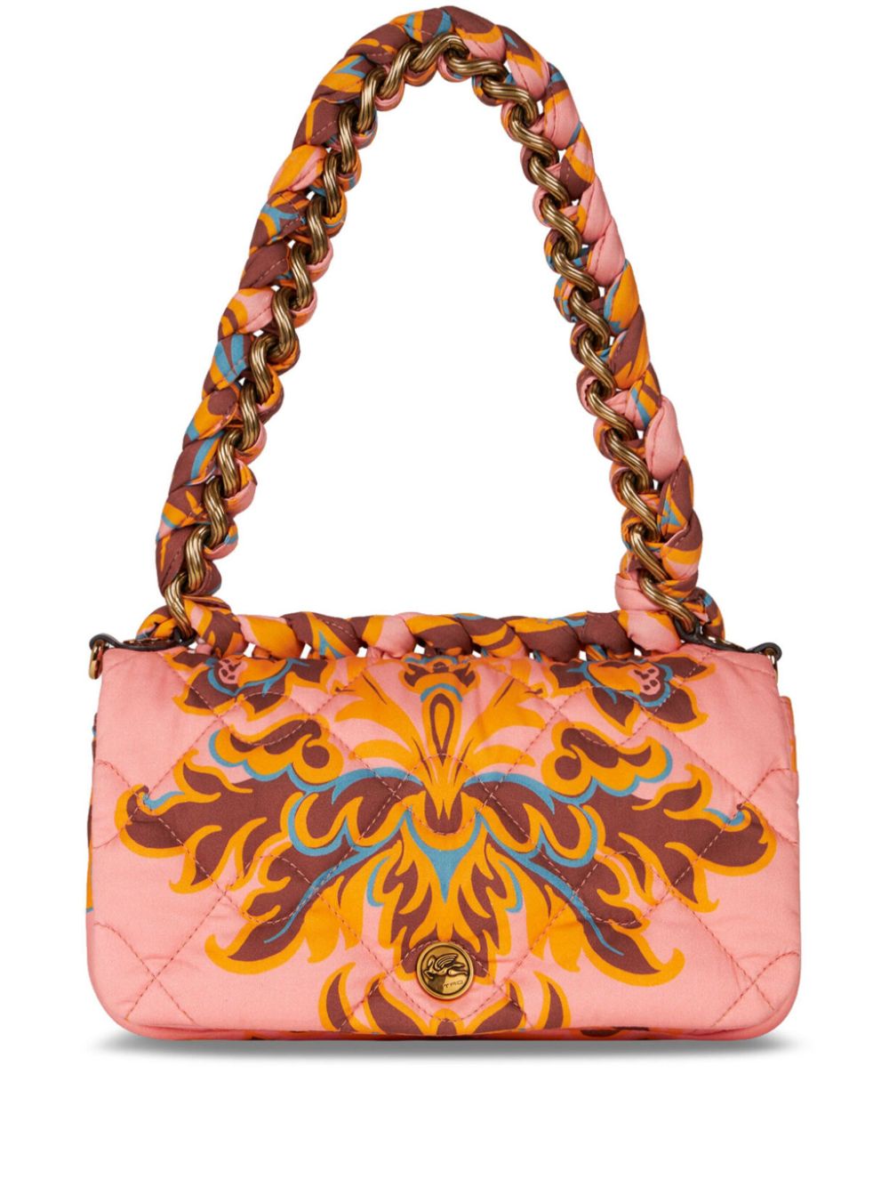 ETRO Mittelgroße Bond Schultertasche mit Steppung - Rosa von ETRO