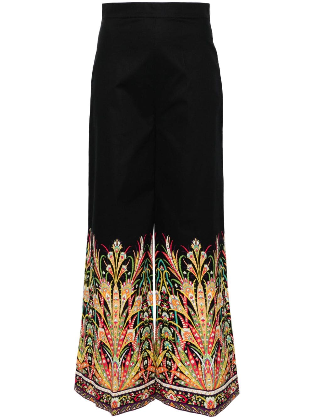 ETRO Palazzohose mit botanischem Print - Schwarz von ETRO