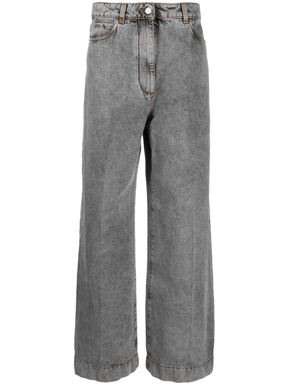 ETRO Bestickte Cropped-Jeans - Grau von ETRO