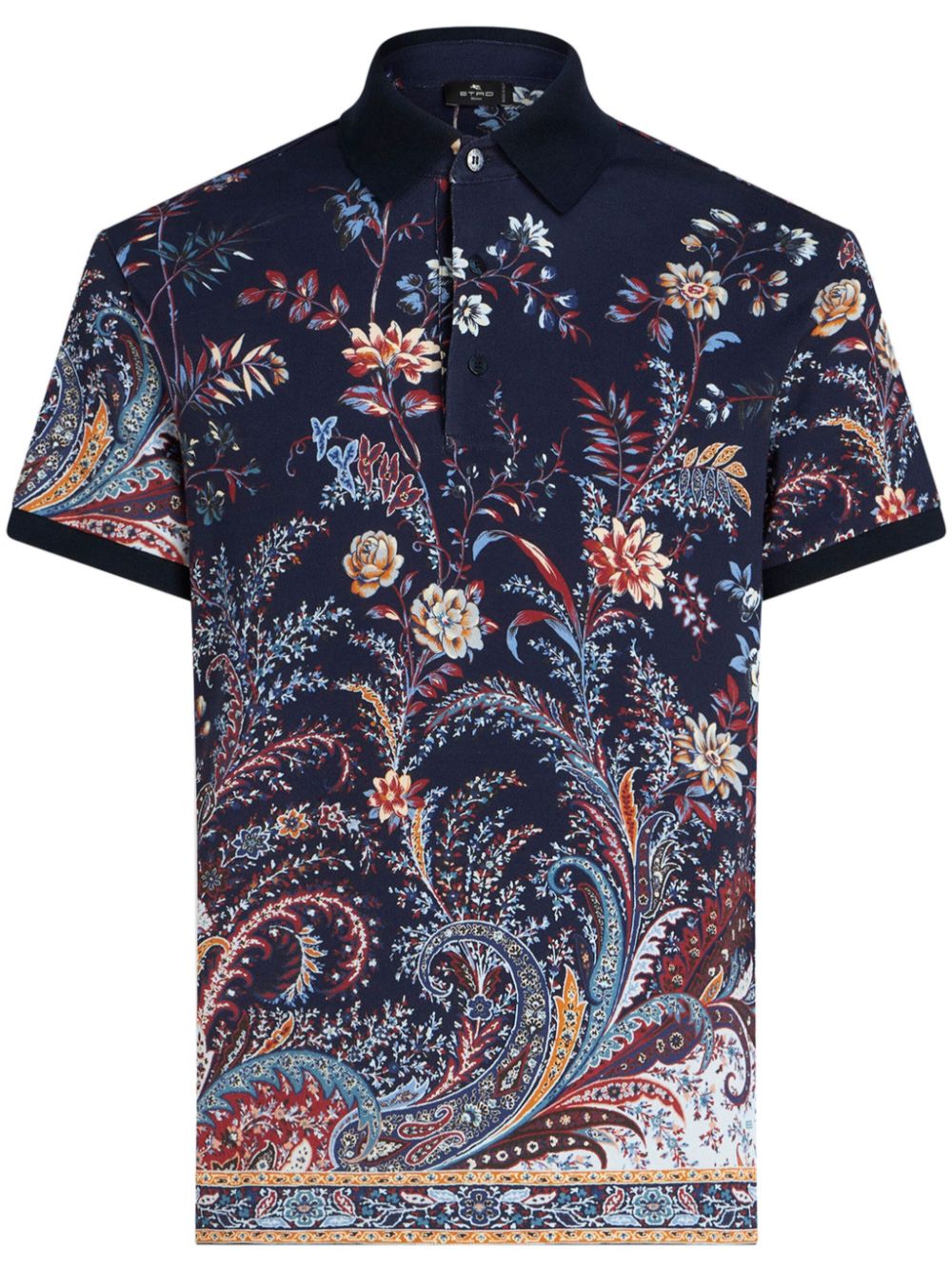 ETRO Poloshirt mit Blumen-Print - Blau von ETRO