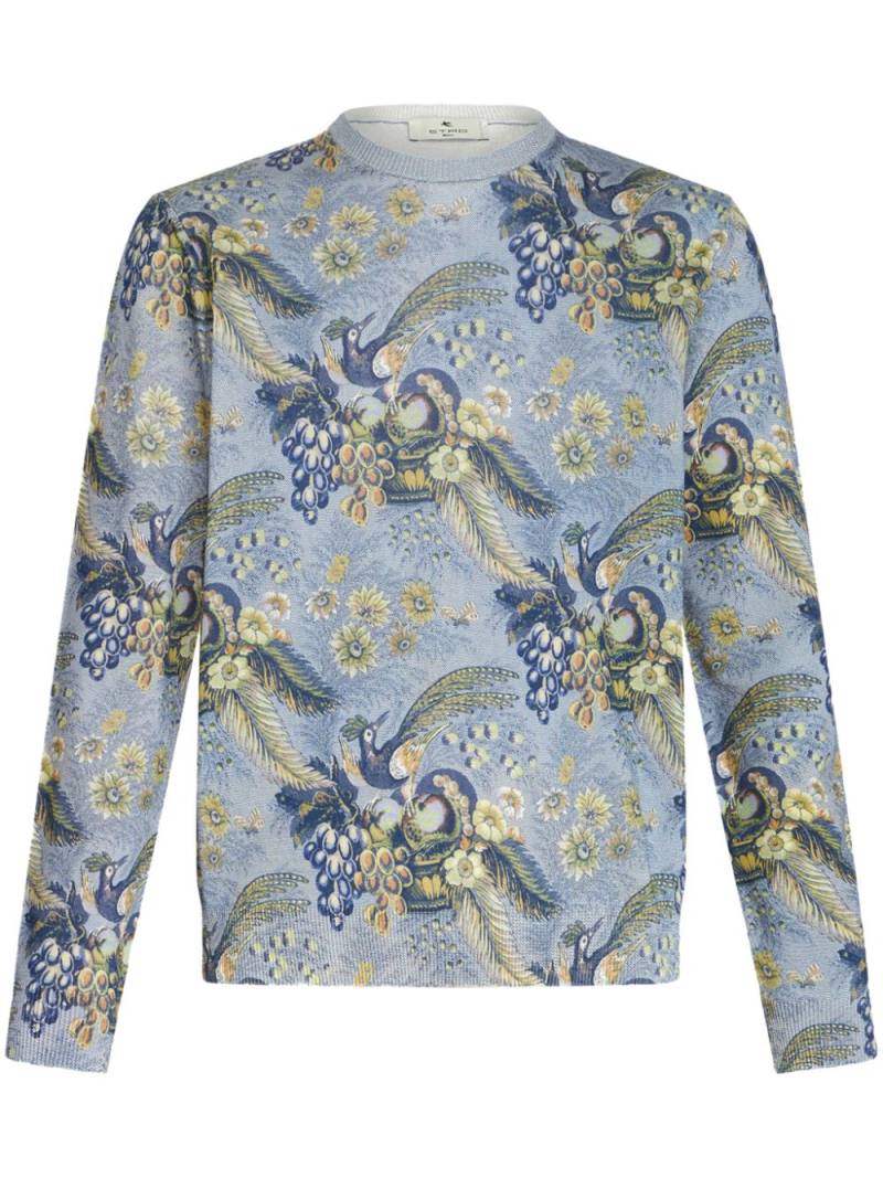 ETRO Pullover mit Pegaso-Jacquardmuster - Blau von ETRO