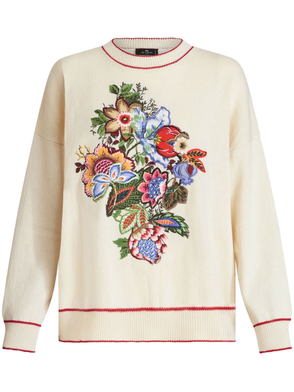 ETRO Pullover mit aufgestickten Blumen - Nude von ETRO