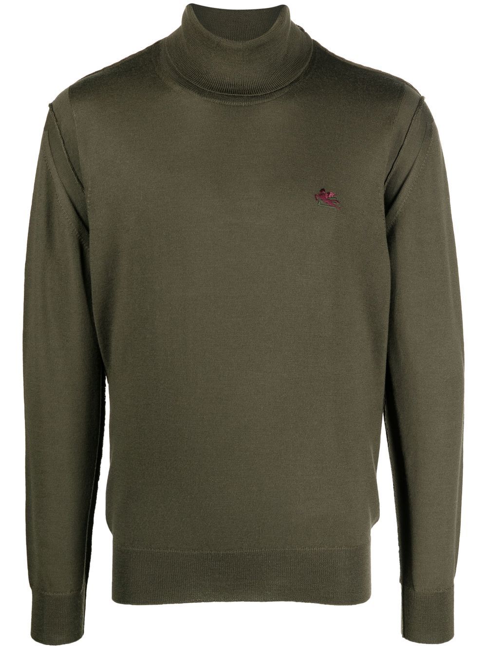 ETRO Rollkragenpullover mit Logo-Stickerei - Grün von ETRO