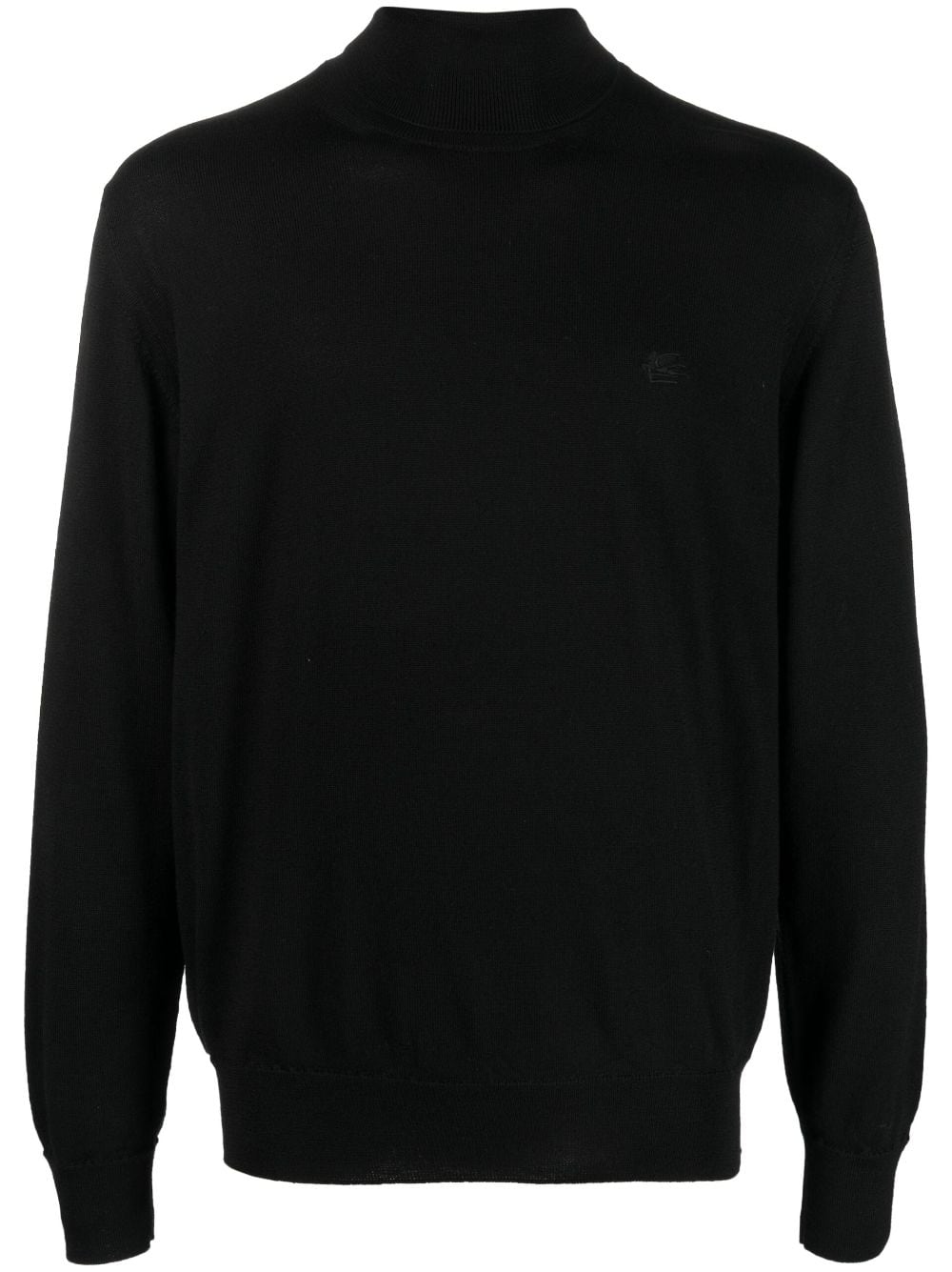 ETRO Rollkragenpullover mit Logo-Stickerei - Schwarz von ETRO