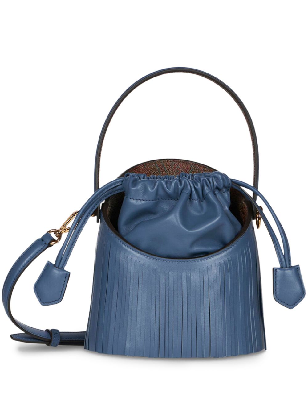 ETRO Saturno Mini-Tasche mit Fransen - Blau von ETRO