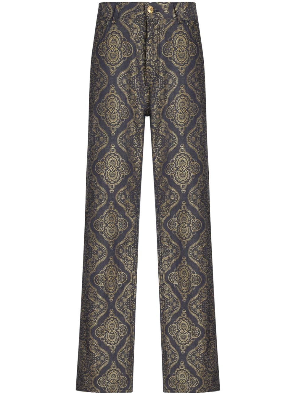 ETRO Straight-Leg-Jeans aus Paisley-Jacquard - Schwarz von ETRO