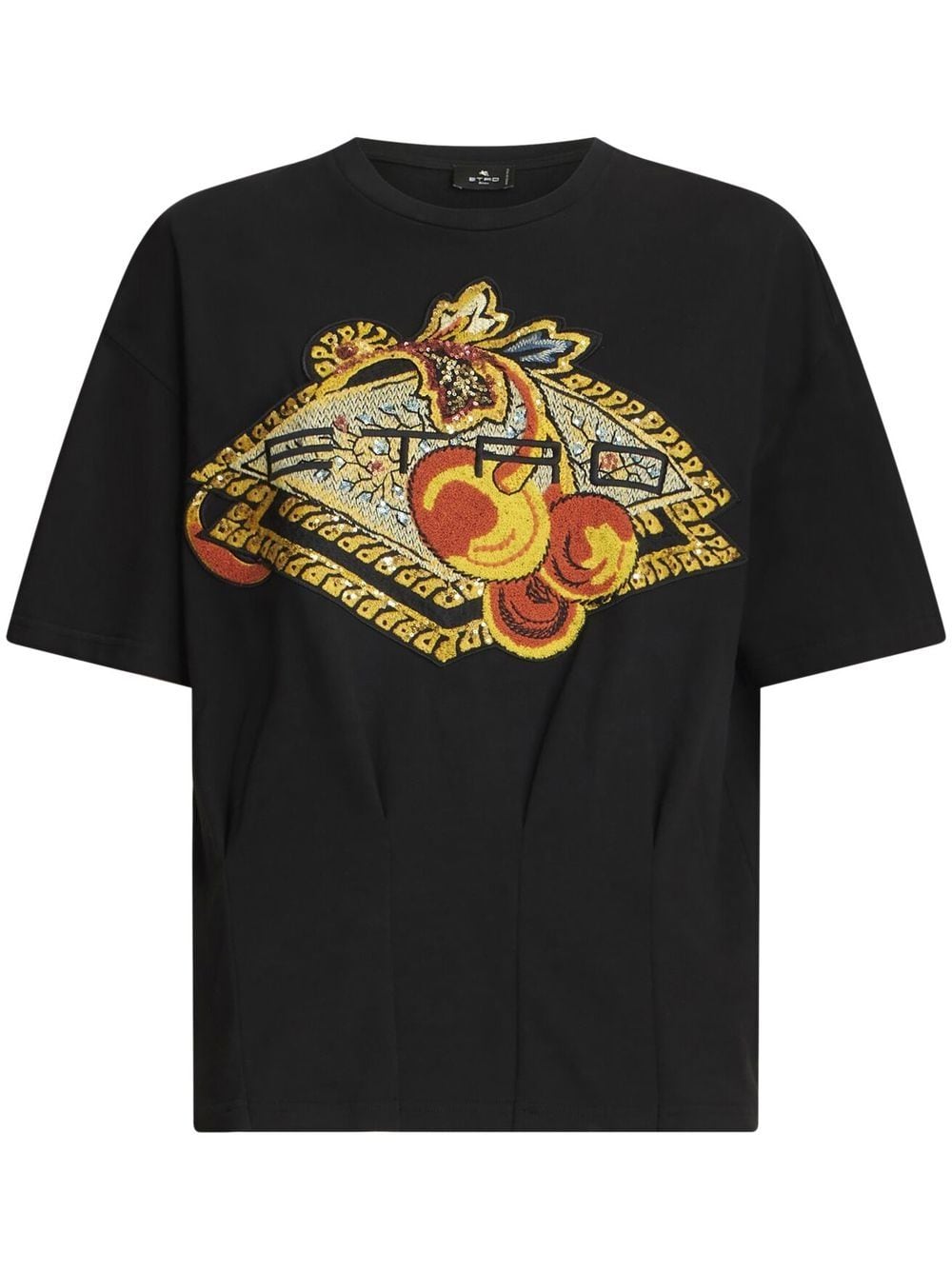 ETRO T-Shirt mit Logo-Applikation - Schwarz von ETRO