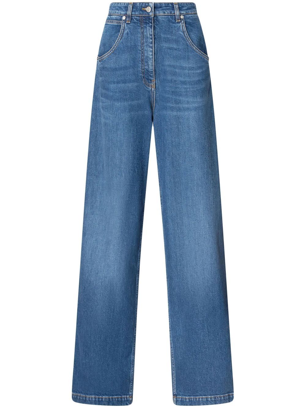 ETRO Weite Jeans mit Logo-Applikation - Blau von ETRO