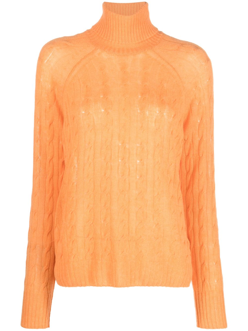 ETRO Rollkragenpullover mit Zopfmuster - Orange von ETRO