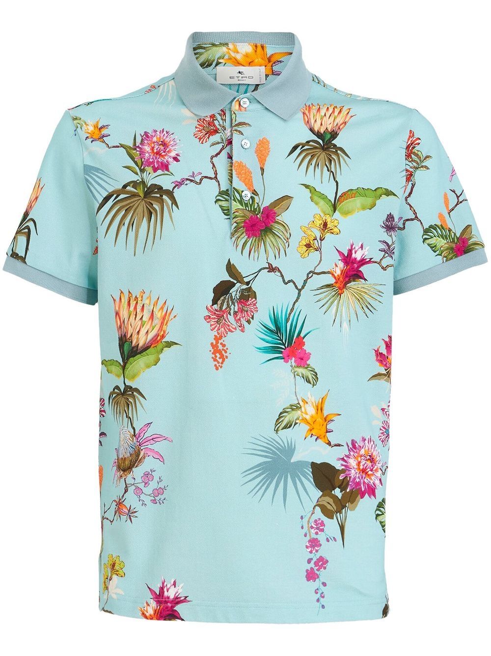 ETRO Poloshirt mit Blumen-Print - Blau von ETRO