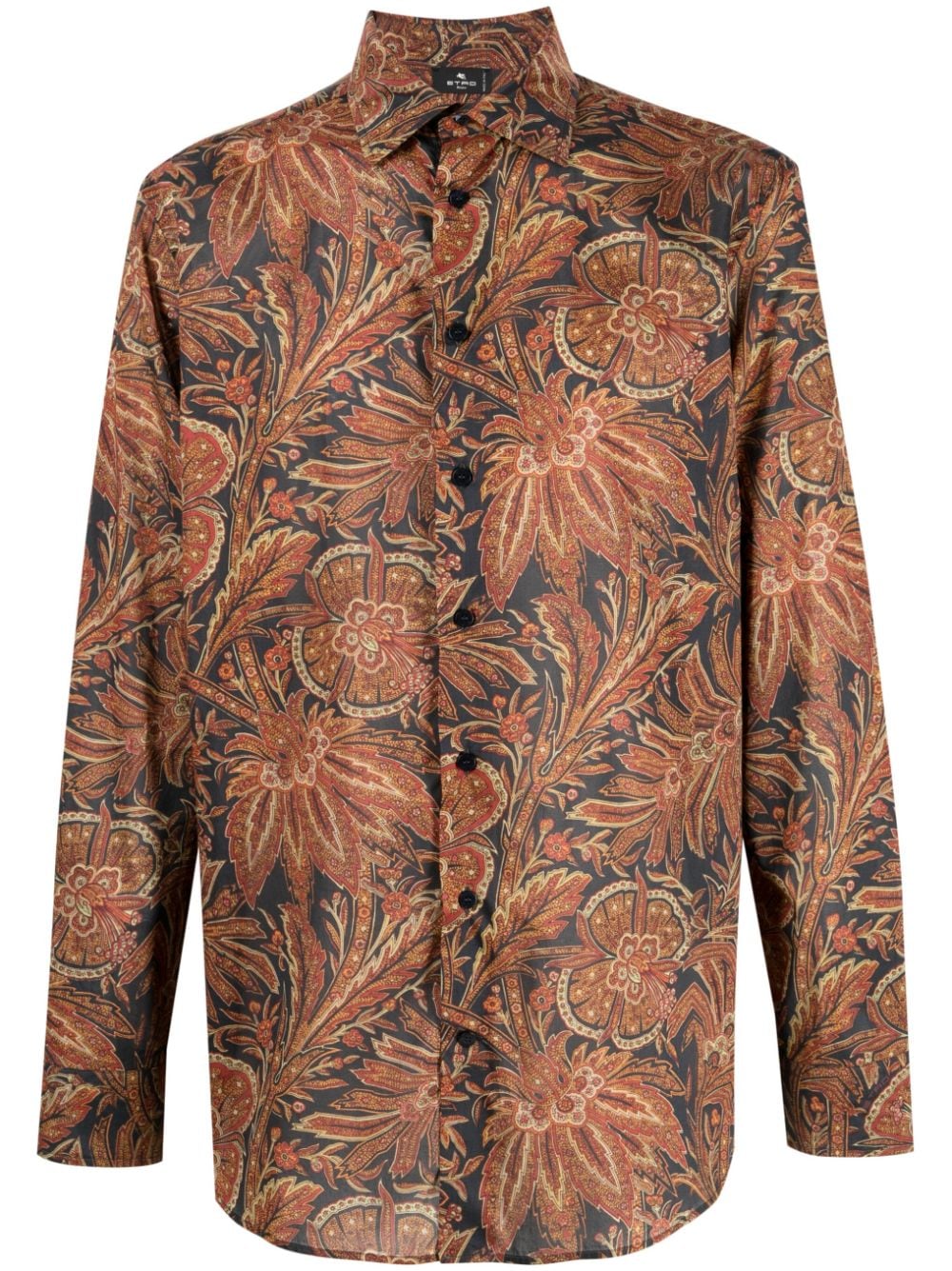 ETRO Hemd mit Blumen-Print - Schwarz von ETRO