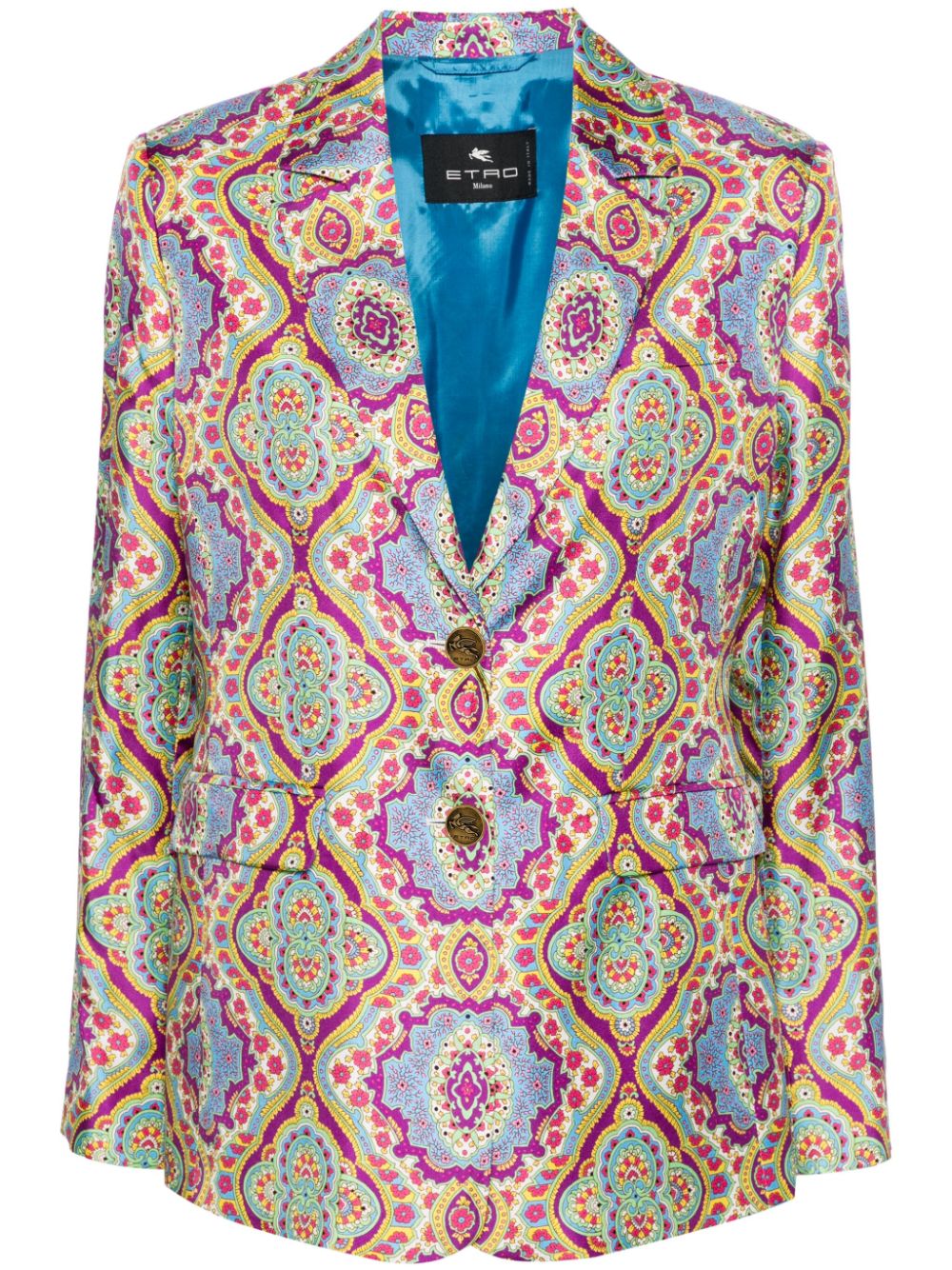 ETRO Sakko mit Blumen-Print - Blau von ETRO