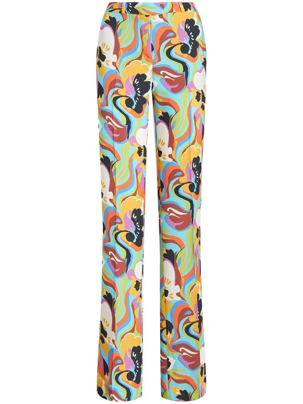 ETRO Gerade Hose mit Blumen-Print - Blau von ETRO