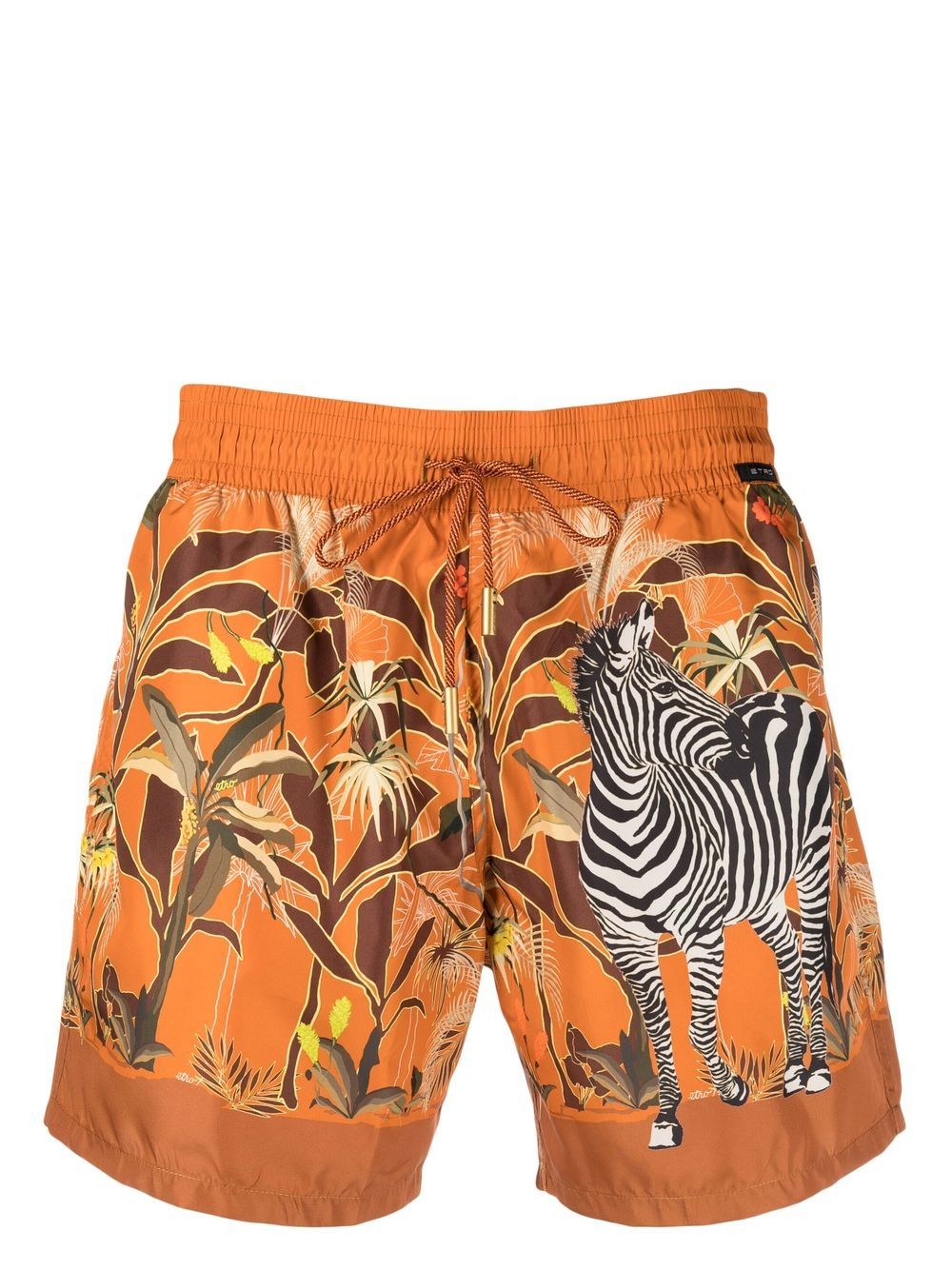 ETRO Badeshorts mit Blumen-Print - Orange von ETRO