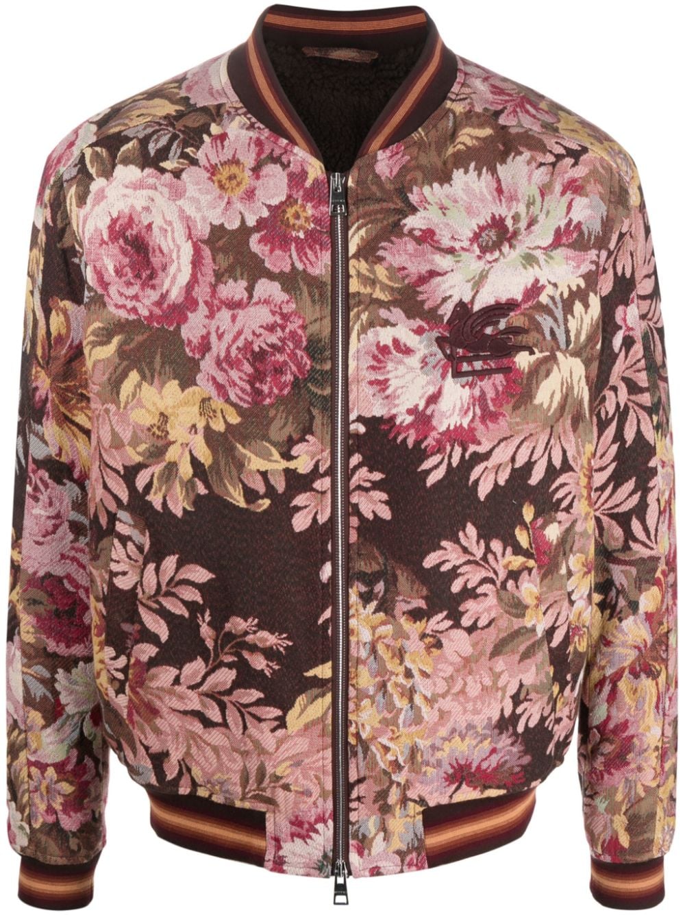 ETRO Bomberjacke mit Blumen-Print - Braun von ETRO