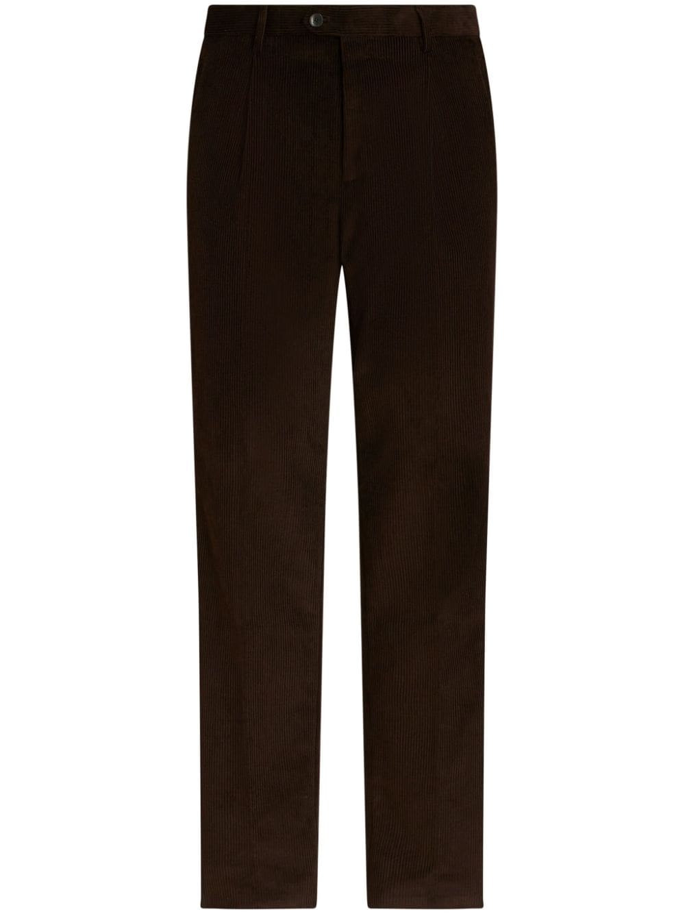 ETRO Cordhose mit Blumenstreifen - Braun von ETRO