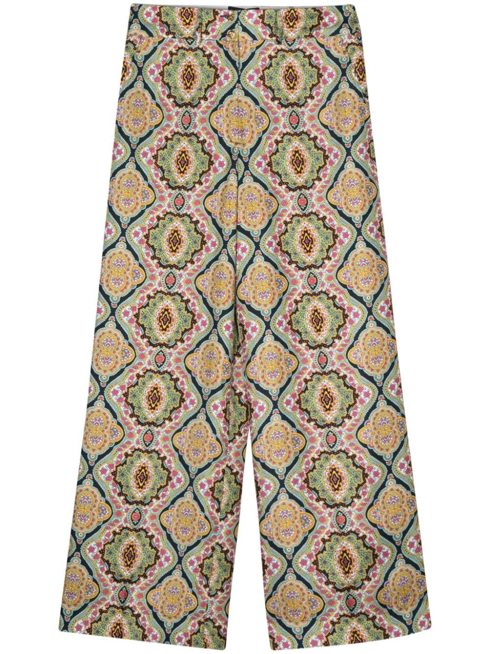 ETRO Weite Hose mit Blumenmuster - Gelb von ETRO