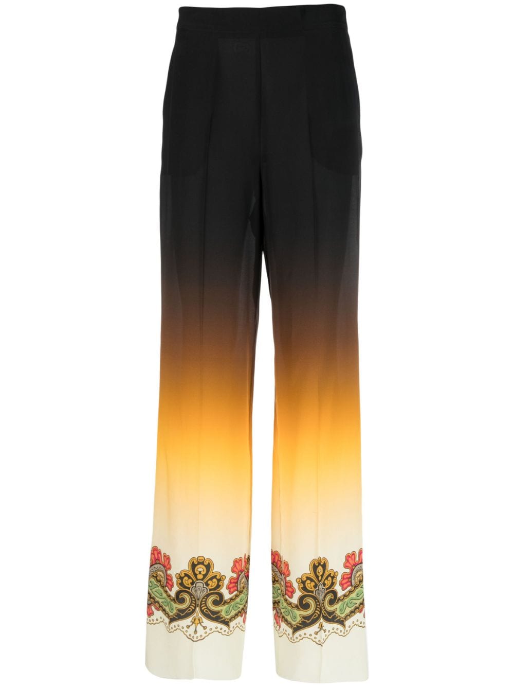 ETRO Gerade Hose mit grafischem Print - Schwarz von ETRO