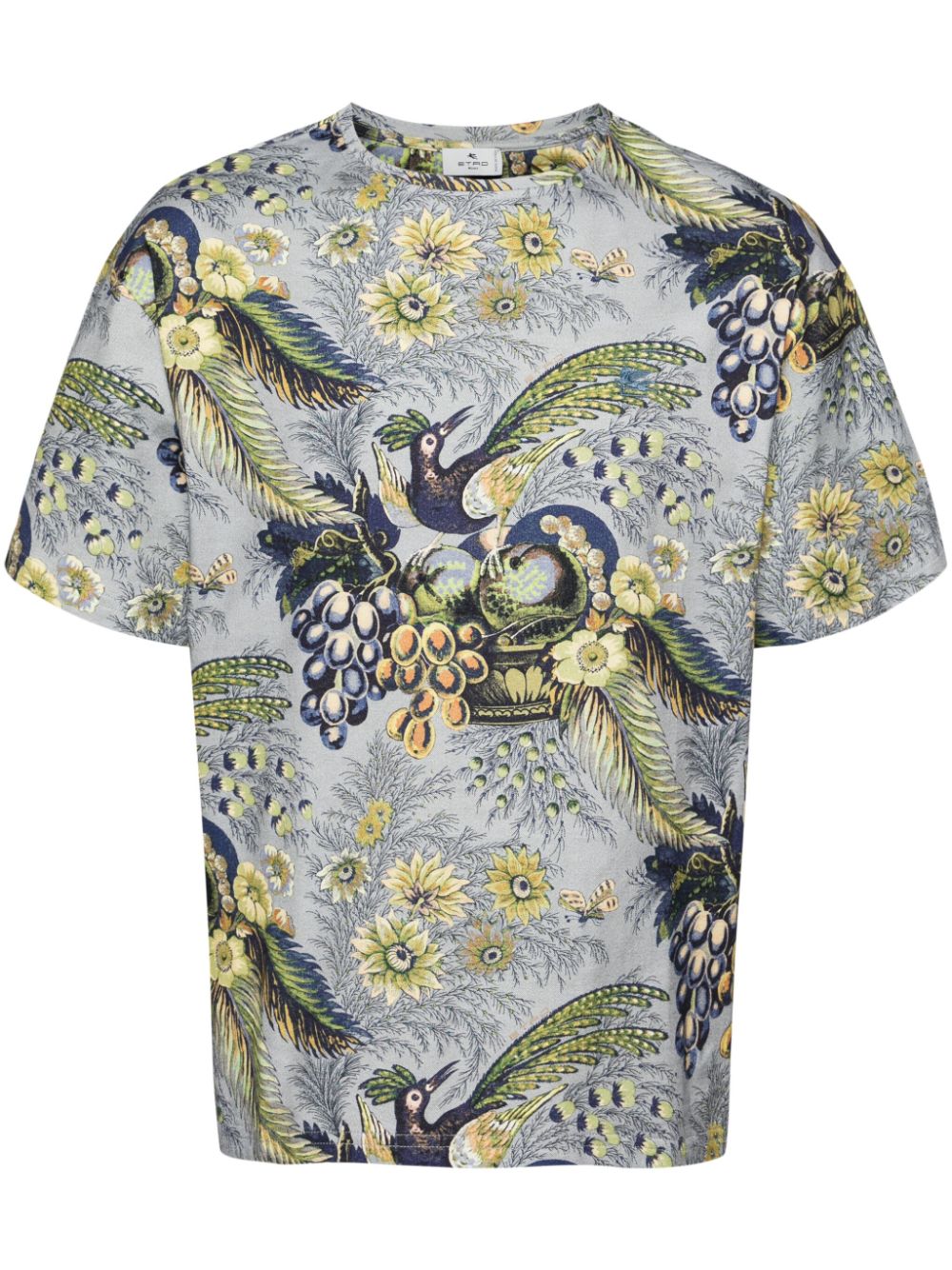 ETRO T-Shirt mit Illustrations-Print - Blau von ETRO