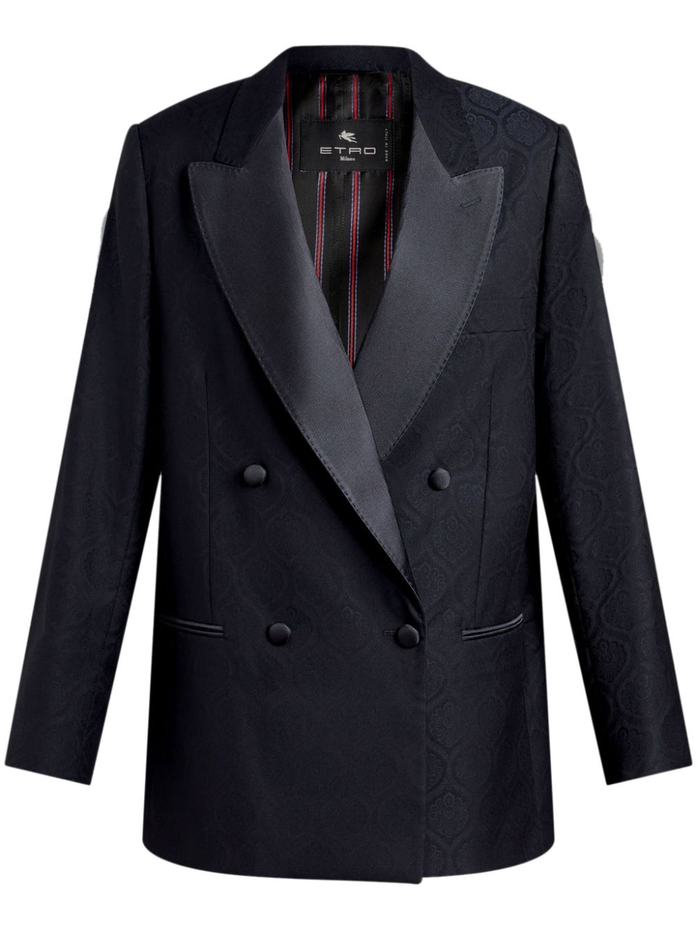 ETRO Doppelreihiger Jacquard-Blazer - Blau von ETRO