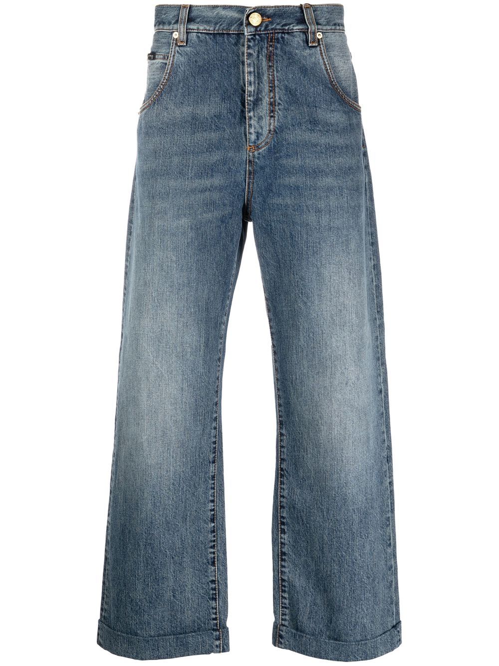 ETRO Straight-Leg-Jeans mit Logo-Patch - Blau von ETRO