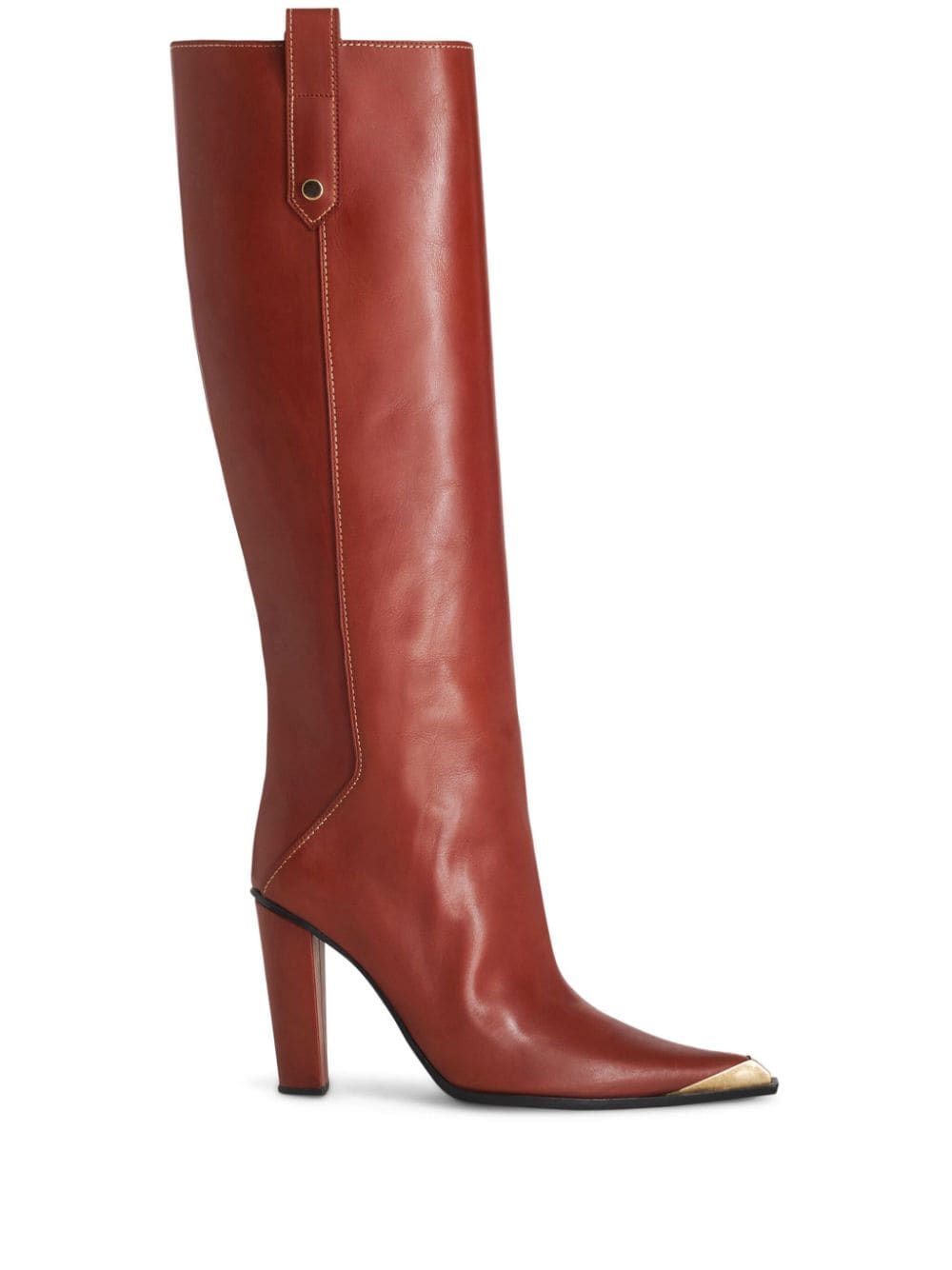 ETRO Kniehohe Stiefel mit Metallic-Kape - Rot von ETRO