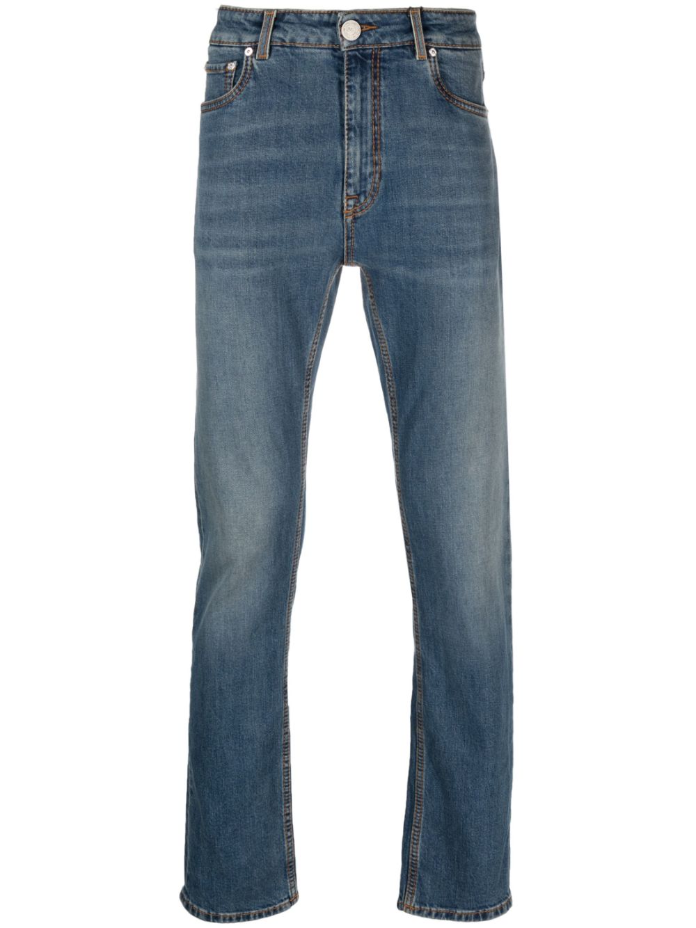 ETRO Halbhohe Straight-Leg-Jeans - Blau von ETRO