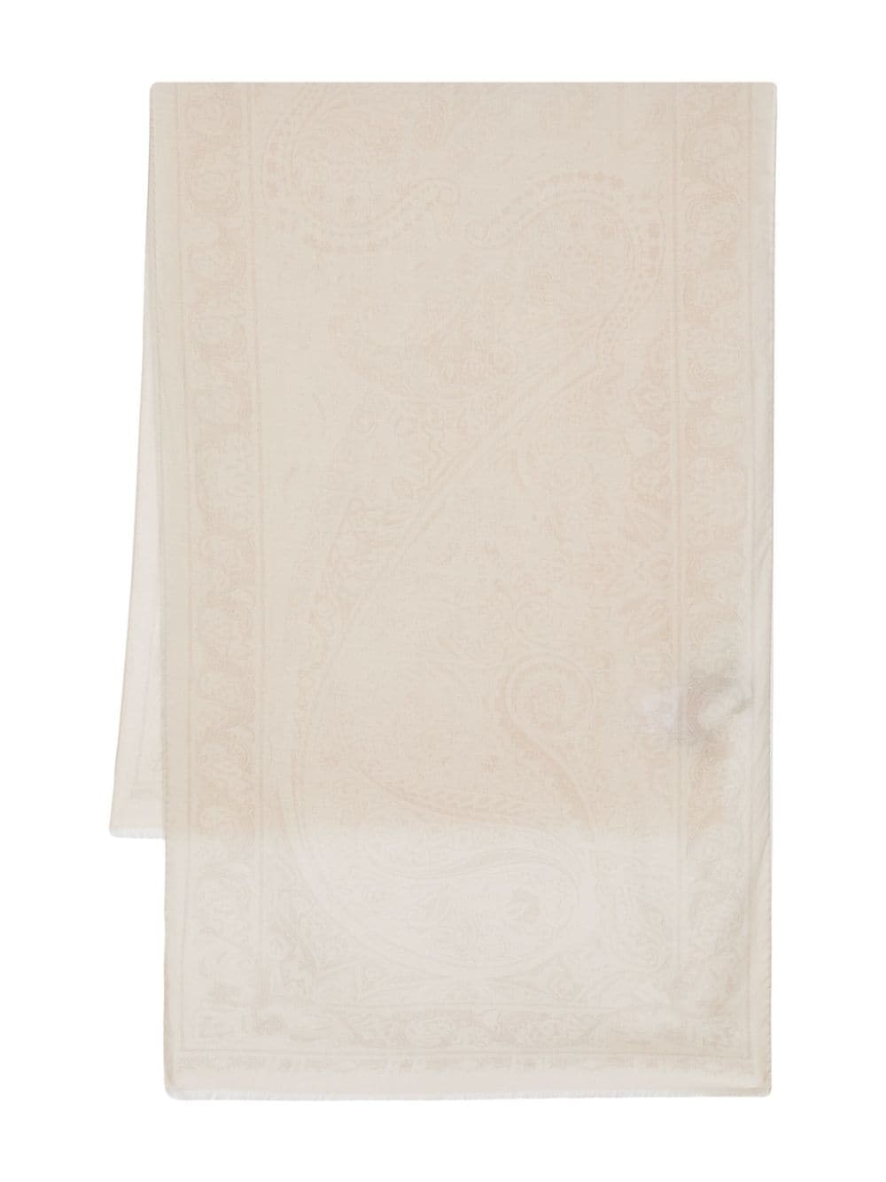 ETRO Ausgefranster Schal aus Paisley-Jacquard - Nude von ETRO