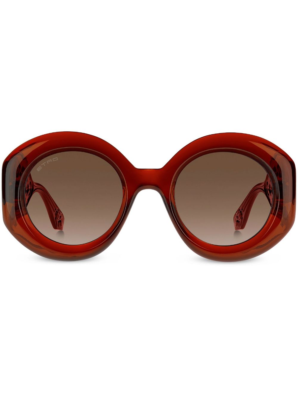 ETRO Runde Sonnenbrille mit Paisley-Print - Rot von ETRO