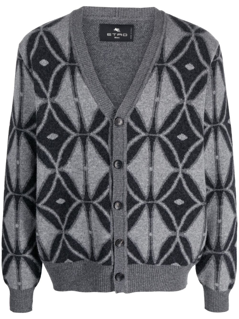 ETRO Cardigan mit Jacquardmuster - Grau von ETRO