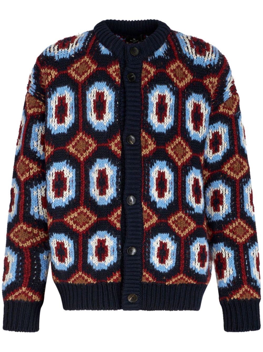 ETRO Cardigan mit Jacquardmuster - Rot von ETRO