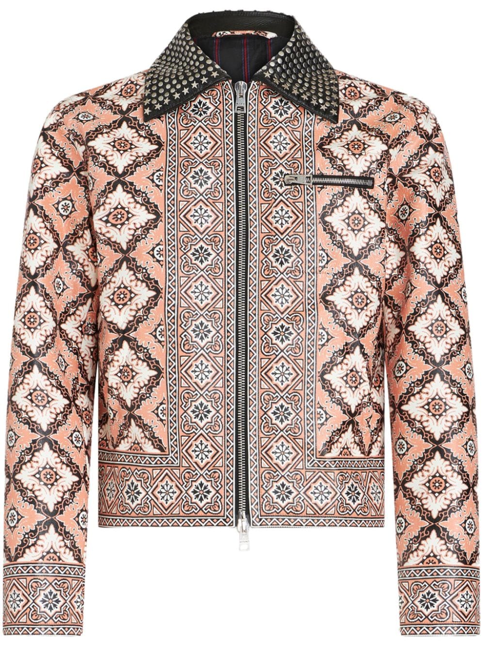 ETRO Print-Hemdjacke mit Nieten - Orange von ETRO