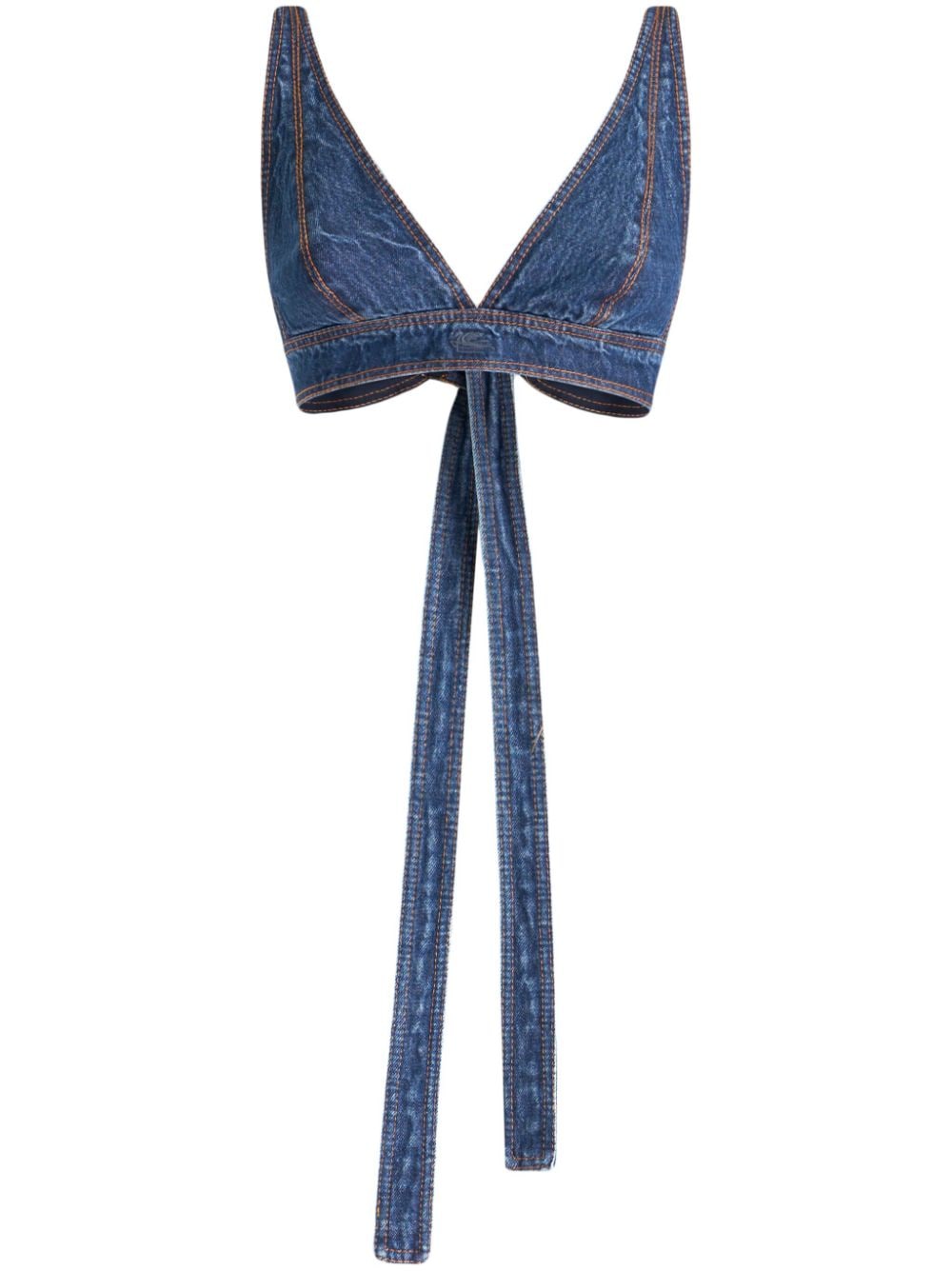 ETRO Jeans-Bralet mit Schnürung - Blau von ETRO