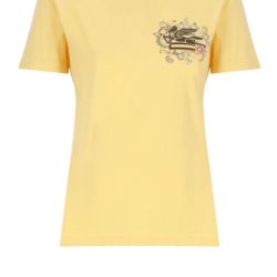 Etro Orange T-shirt Mit Paisley-stickerei von ETRO