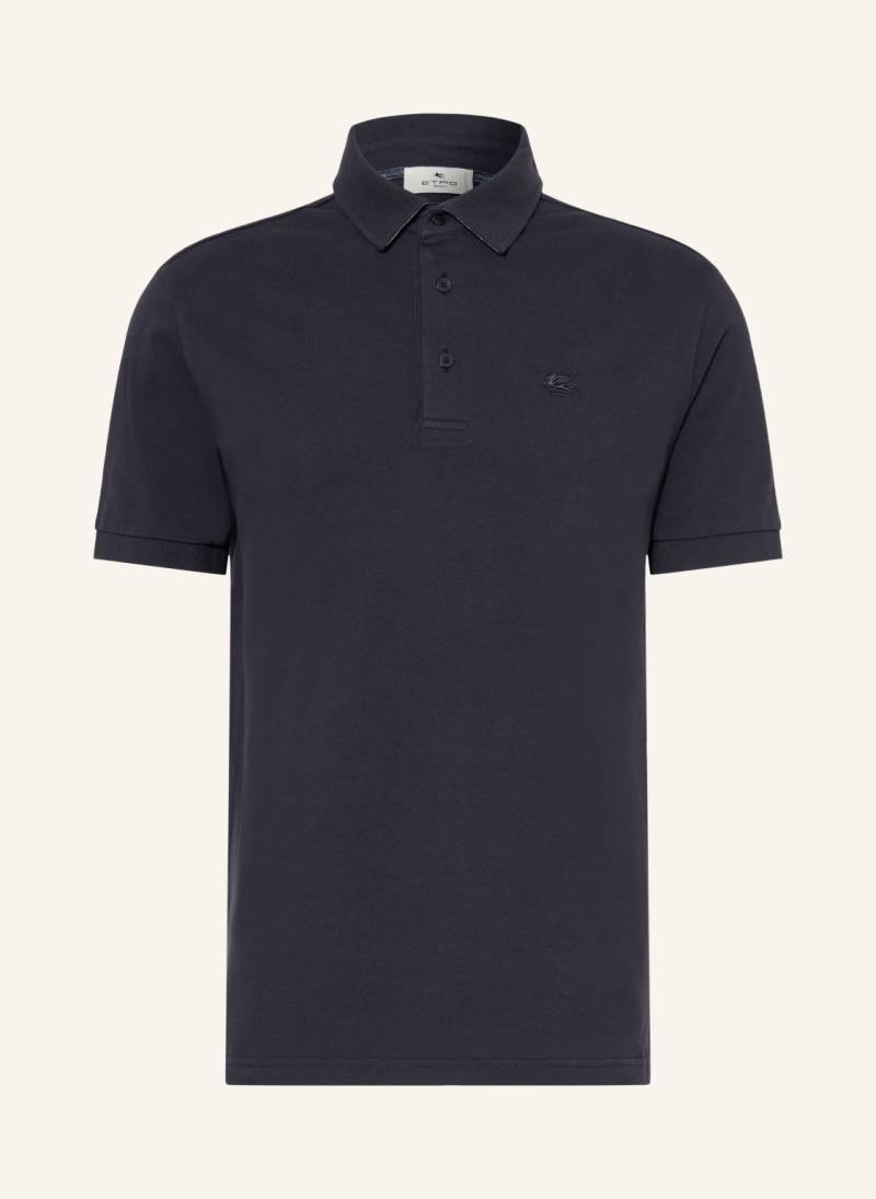 Etro Piqué-Poloshirt blau von ETRO